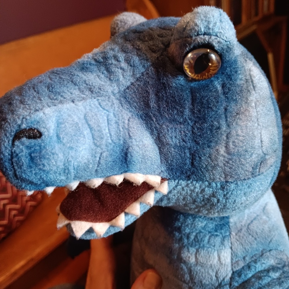 Build-A-Bear BAB Workshop Blue T-Rex Dinosaur Plush Toy Stuffed Animal - Picture 6 of 7
